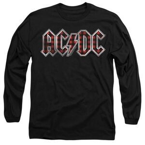AC/DC Unisex Adult Plaid Logo T-Shirt / Black